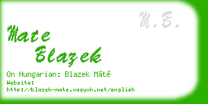 mate blazek business card